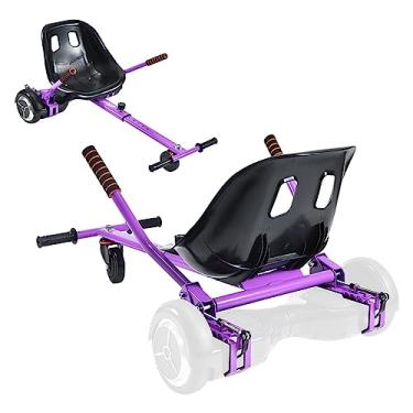 Imagem de Hishine Acessório de assento Hoverboard para prancha de flutuação de 16,5 a 25,4 cm, design atualizado sem necessidade de tiras de velcro, kit de conversão de kart para scooter de autoequilíbrio e transforma-se em carrinho Go