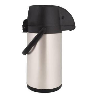 Imagem de Garrafa Térmica Total Inox Airport Com Alavanca 2,5l Mor, PRATEADO