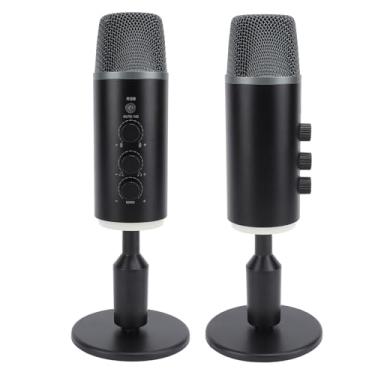 Imagem de Microfone USB, Microfone de Som HiFi para Jogos, Condensador de Computador, Microfone para PC Com Luz RGB, Controle de Ganho de Microfone, Microfone de Gravação Ao Vivo para