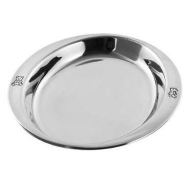 Imagem de Prato Infantil Inox Infantil Bear 21 cm - Mimo Style - AN957