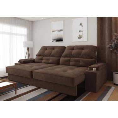 Imagem de Sofá Santiago 2,00m (L) com Carregador USB e Porta Copos Retrátil e Re