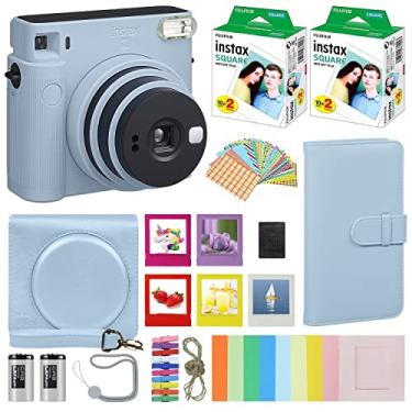Imagem de Fujifilm Câmera Instantânea Instax Square Sq1 Glacier Blue com Maleta de Transporte + Fuji Instax Film Value Pacote (40 Folhas) Pacote de Acessórios, Álbum de Fotos, Molduras Variadas e Muito Mais