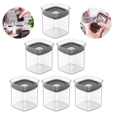 Imagem de Kit 6 Pçs Potes Herméticos Porta Temperos Condimentos 150ml - OU, Tran