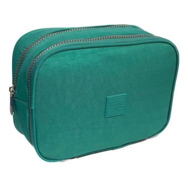 Imagem de Estojo Escolar Feminino Masculino 2 Zíper Tamanho Grande - Yeep, Verde