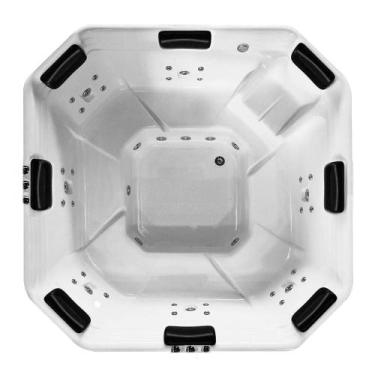 Imagem de Spa Quadrado Turqueza COMPLETO com hidro - Só Banheiras, 2,10x2,10x0,8