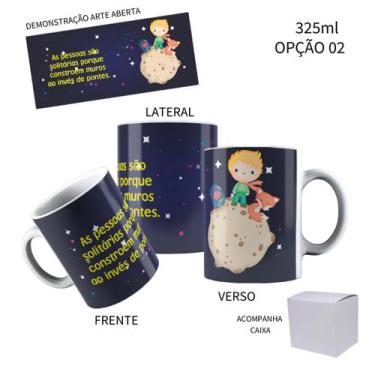 Imagem de Caneca 325ml Pequeno Príncipe Frases - LARANJA E MIMOS