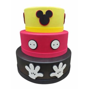 Imagem de Bolo Cenográfico Mickey Mouse Festa Aniversário Decoração - All Black