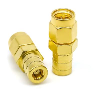 Imagem de Ahoaepy Adaptador SMA SMB, conector SMA macho para antena de rádio SMB fêmea, adaptador de cabo coaxial SMA para SMB de baixa perda para antena aérea de carro DAB, áudio, roteador, vídeo