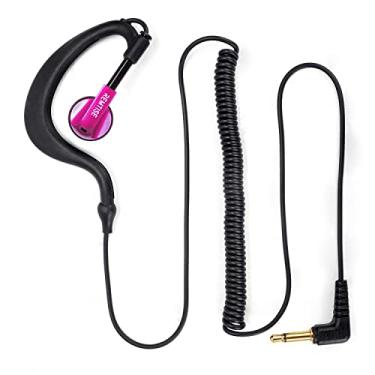 Imagem de Remtise Fone de ouvido receptor de 3,5 mm/apenas para ouvir fone de ouvido de fio único para rádios bidirecionais/microfone de alto-falante walkie talkie (vermelho)