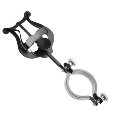 Imagem de Clipe de música de lira de clarinete, suporte de clipe de partitura de clarinete de metal para pasta flip banda de marcha acessórios de grampo de lira de clarinete para flauta de saxofone trompete