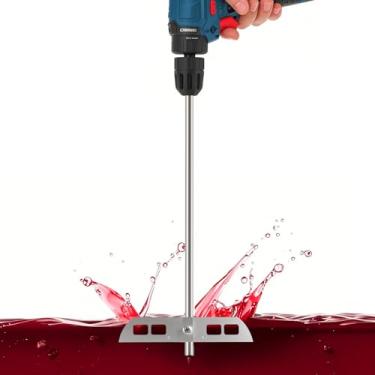 Imagem de Misturador de chicote de desgaseificação de cerveja de vinho de 42 cm para fazer vinho, haste misturadora de aço inoxidável com pás, mistura de agitação de gases, cerveja, vinho, kombucha, hidromel