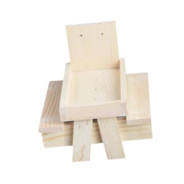 Imagem de Generic Alimentador de esquilo, mesa suspensa, casa de pássaros, fácil de preencher, alimentador de pássaros de madeira com poleiro para quintal, jardim, Madeira