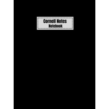 Imagem de Cornell Notes Notebook: Note Taking Notebook (Universal Notes Taking with College Ruled Lines, Index And Table of Content / 125 Pages / 8.25" x 11" Size/Black Cover