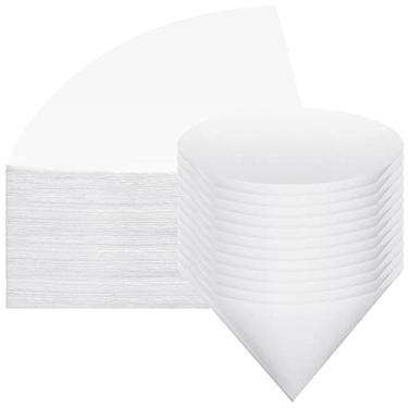 Imagem de Touman Filtros de cone não tecidos filtro de cone cone filtro de óleo de cozinha cones para fabricação de xaropes de bordo e óleo (60 peças, 25 cm)