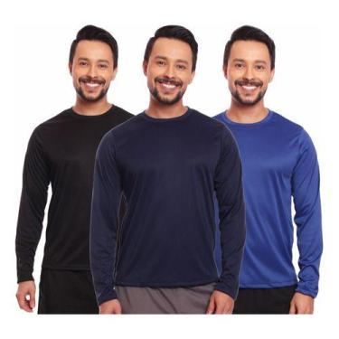 Imagem de Kit 3 Camisas Térmica Proteção Solar Frio E Calor Envio Já - MC Digita