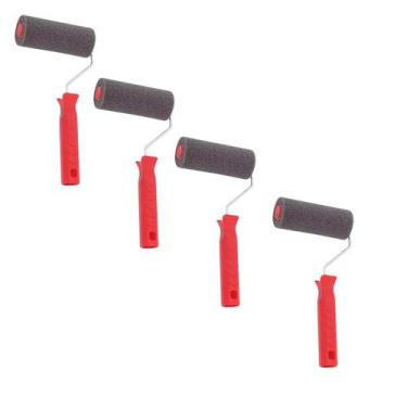 Imagem de Kit 10 Rolo De Espuma Poliester 15cm Cabo Pintura Parede - MULTINACION