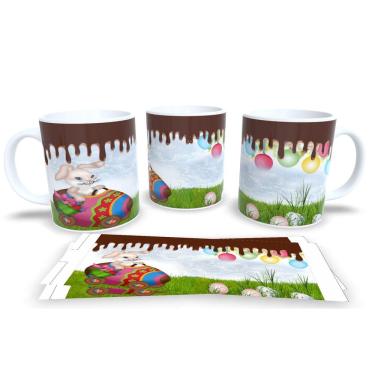 Imagem de Canecas de Porcelana Personalizada Páscoa Encanto e Doçura em Cada Gole