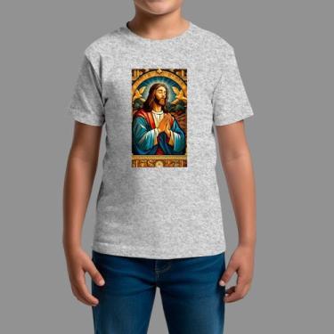 Imagem de Camisetas Infatil Básica Moda De Religiosa Confortável Gola Redonda Qu