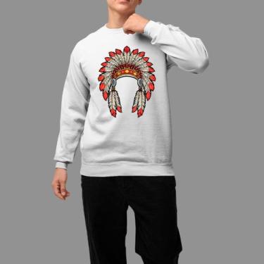 Imagem de Moletom Gola Careca Basico Casual Confortável Tecido Macio Cabeça Pena