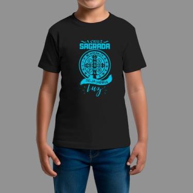 Imagem de Camisetas Infatil Básica Casual Estilosa Manga Curta Gola Redonda Sagr