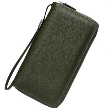 Imagem de Carteira Feminina Bveyzi com Bloqueio RFID - Material Sintético Oliva