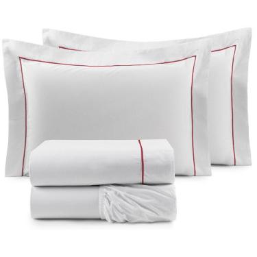Imagem de Roupa de Cama Casal Queen Glass Clean Algodão 200 Fios 04 Peças - Bord
