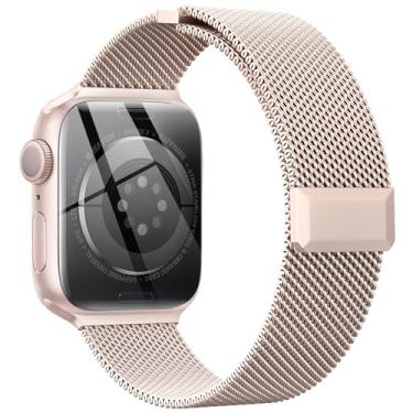Imagem de EPULY Pulseira de metal masculina compatível com Apple Watch séries 11 10 9 8 7 6 5 4 mm, 41 mm, 40 mm e 38 mm, SE3 2 1, Ultra3 2 1, Ultra3 2 1 e Ultra3 2 1
