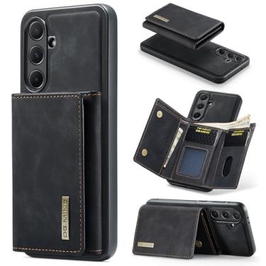 Imagem de DG.MING Capa carteira de couro magnética destacável 2 em 1 para Samsung Galaxy A56 5G, com 7 compartimentos para cartão + compartimento para dinheiro, recurso de suporte, TPU à prova de choque e capa