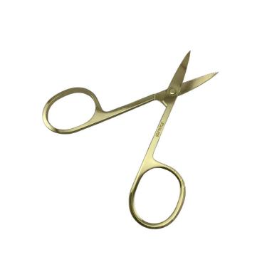 Imagem de Tesoura De Unha Inox 8,5Cm Ponta Curva Dourada