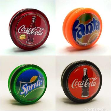Imagem de 4 Unidades Yoyo ( Ioio, Yo-yo) Profissional Coca Cola Edição Limitada (fanta, Sprite, Coca-Cola)