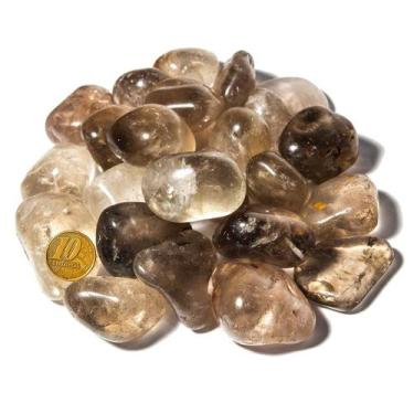 Imagem de 1kg Quartzo Fumê Rolado Pedra Natural G 30 a 45mm Tipo B - CristaisdeC