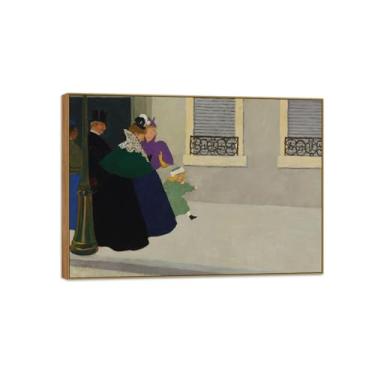 Imagem de Felix Vallotton Impressão de pintura famosa em tela - quadros de moldura de madeira decoração de parede - arte de parede para sala de estar quarto casa (em uma caminhada) 50x70cm-19x27in