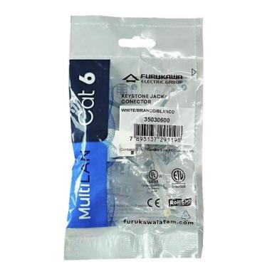 Imagem de Conector Rj45 Femea Cat6 Keystone Jack Furukawa Multilan BR