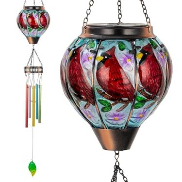 Imagem de VEWOSTAR Sinos De Vento Cardeais Para Áreas Externas, Solares Com Luzes Solares, Pendurados Tom Profundo, Em Memória Da Mãe, Externas Perda Um Ente Querido