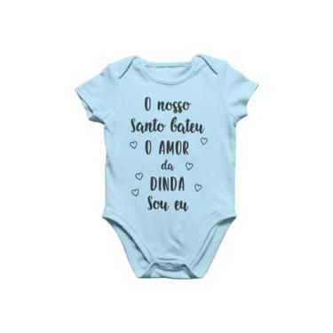 Imagem de Body Bebê Infantil Amor da Dinda Promovida Madrinha Azul bebê - Del Fr