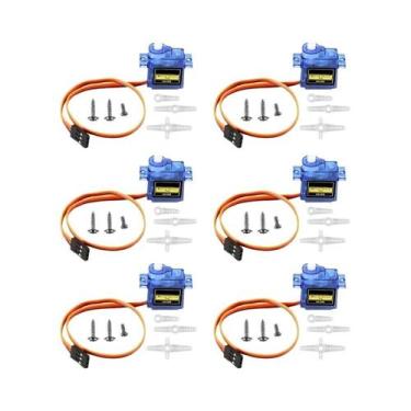Imagem de Kit com 6 Micro Servomotores SG90 9g 180° - Para Arduino, Carro e Aviã