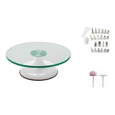 Imagem de Bailarina Giratória Vidro P/ Decorar + Bicos + Suporte Rosas - Chicky 