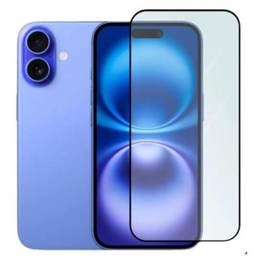 Imagem de Película de Vidro Temperado Compatível com Iphone 16 Plus Cobre Tela T