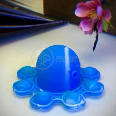 Imagem de Chaveiro Polvo Reversível Pop It Anti Stress Silicone
