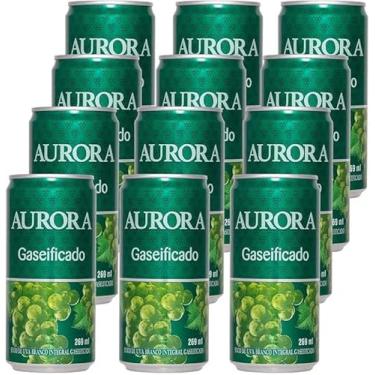 Imagem de Suco de Uva Branco Gaseificado Aurora 269 ml - Pacote com 12