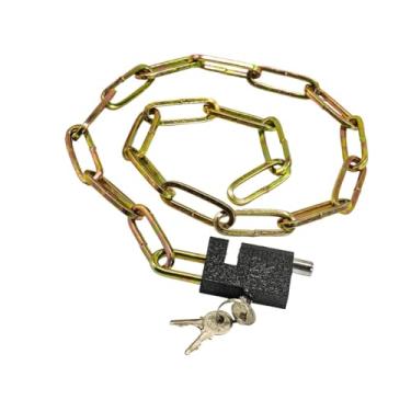 Imagem de Dynwave Cadeado de corrente para triciclo, fácil de usar, corrente de segurança multiuso para portas, portões, motocicletas, portas de lojas comerciais