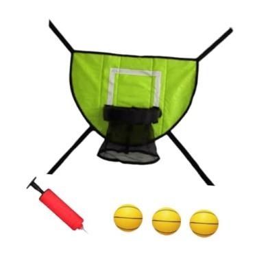 Imagem de Vaveren Acessório para cesta de basquete e trampolim, jogo de basquete macio para crianças, a maioria dos trampolins infantis, Basquete Amarelo