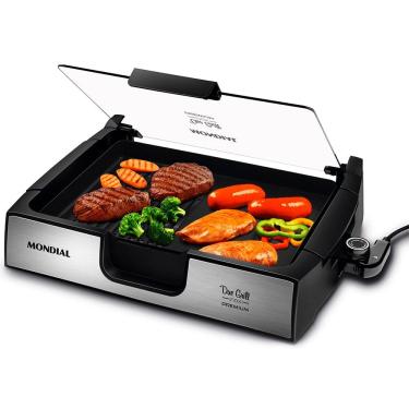 Imagem de Grill Chapa Mondial Due Grill Premium G-10 Inox 127V