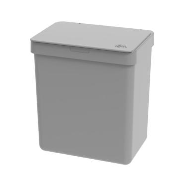Imagem de Lixeira com Tampa 2,5 Litros Single de Pia Cozinha Cinza - 17009 Coza