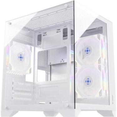 Imagem de Gabinete Gamer Fortrek Clarity Branco Vidro Temperado