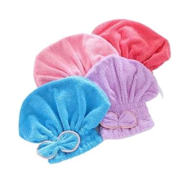 Imagem de Kit 1/3 Touca para seca cabelo Mágica Touca de Banho Absorvente Toalha de Microfibra (1)