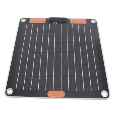 Imagem de Painel Solar de 20W, Saída Dupla Tipo C 5V 2A Painel Solar Portátil Ultra Fino de Geração Solar de Energia de Dupla Face para Externo