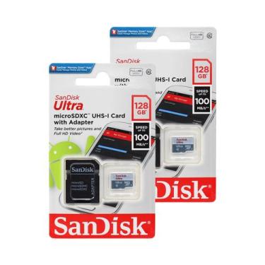 Imagem de Cartão de memória SanDisk 256GB (2 x 128GB) microSD HC Ultra Uhs-1
