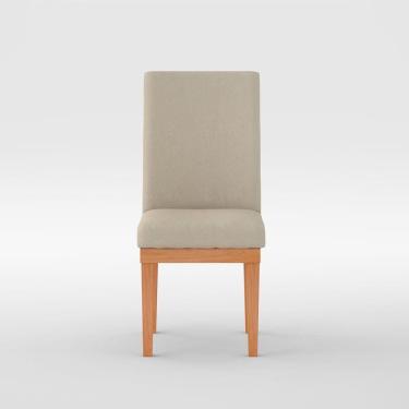Imagem de Cadeira Para Mesa De Jantar Estofada Reforçada bege