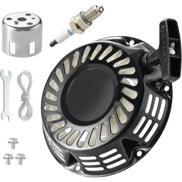 Imagem de Bccxzm Conjunto de arranque de recuo 212 196 224 208 cc com copo de polia para Predator Champion Coleman Honda Westinghouse Firman Ryobi Simpson 5,5 6,5 hp motores pequenos etc. GX160 Puxador de
